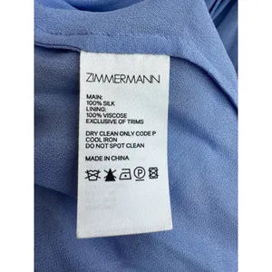 Zimmermann Winsome Sky Sunbleach Floral 100% Silk Ruffle Mini Dress Size 2 thumbnail 14