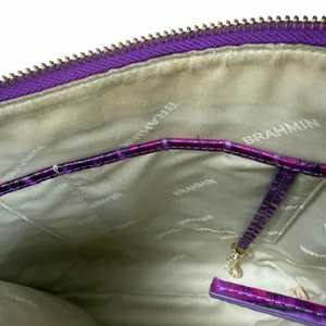 Brahmin Katie Crossbody Bag Metallic Pink Leather Crocodile thumbnail 13