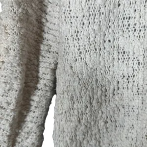 Free People White Long Sleeve Cotton Blend V-Neck Knit Sweater Women Sz M thumbnail 8