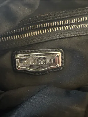 Miu Miu Black Leather Slouchy Shoulder Bag thumbnail 6