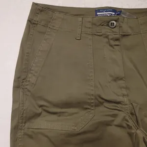 NWOT‎ Army Olive Green Denim Pants Ankle Zipper Grunge Minimalist Utility - 28 thumbnail 4