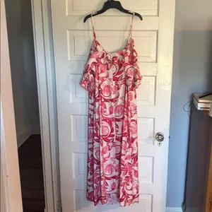 NWT H&M Pink and White Floral Dress thumbnail 4