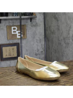 NWT Journee Collection Women's Comfort Kavn Dress Flats KAVN-WD Gold Yellow 7.5W thumbnail 2