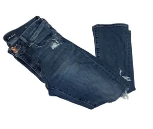 American Eagle Artist Crop Short Length Distressed Jeans size 6S thumbnail 1