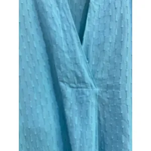 Chico's‎ Blue Textured 100% Cotton Boho Tunic Blouse Size 2 US=12/14 thumbnail 6