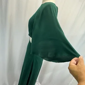 Reformation Benny Dress 4 Green Cut Out Flutter Sleeve Maxi Cali-Cool Bobo Chic thumbnail 6