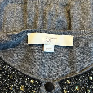 LOFT beaded cardigan with 3/4 sleeves thumbnail 5
