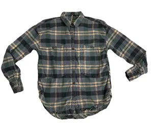 Free People‎ Women’s Plaid Short Small Oversized Raw Hem thumbnail 1