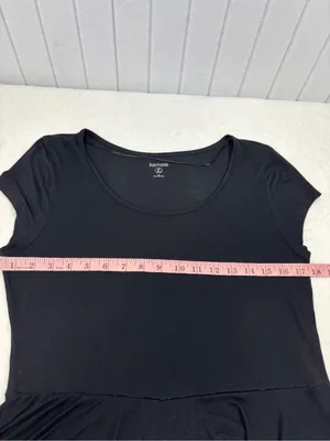 Kensie Black Short Sleeve Peplum Mini Dress Size L thumbnail 5