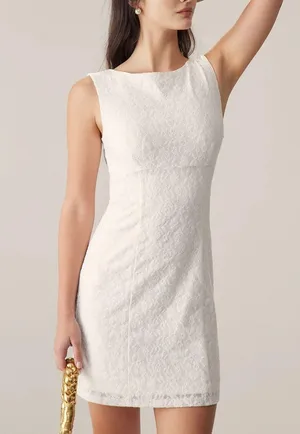 Rihoas White Lace Backless Mini Dress thumbnail 1