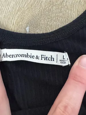 Abercrombie & Fitch Black Ribbed Mini Slip Dress thumbnail 5