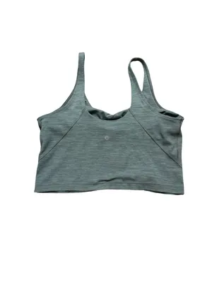 ✨🩶 Lululemon Align Tank Heathered Green Sage‎ Cami Crop Top Size 12 🩶✨ thumbnail 3