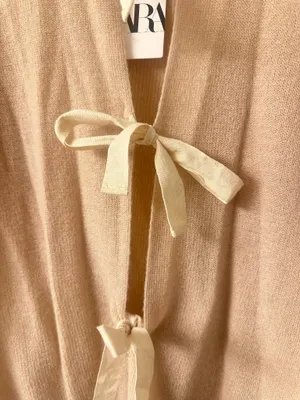 ZARA Bow Sweater Knit thumbnail 4