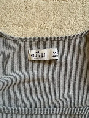 Hollister Ribbed Seamless Fabric Square-Neck Top thumbnail 2