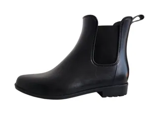 A New Day Black Chelsea Rain Boots Pull-On Size 9 thumbnail 1