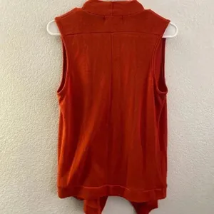 💥Light Weight Orange Vest Cardigan S thumbnail 3