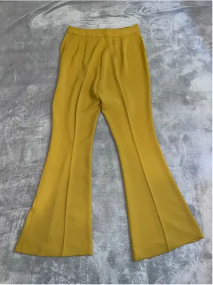 Express Flare Pants Yellow Mustard Work Office Casual 10 thumbnail 4
