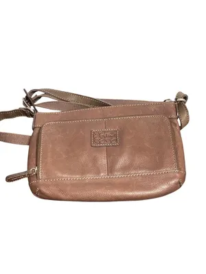 Fossil Brown Leather Crossbody Purse Bag Adj Strap Organizer Zip Closure thumbnail 8