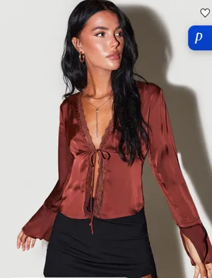 Princess Polly Hunton Long Sleeve Top Brown thumbnail 2