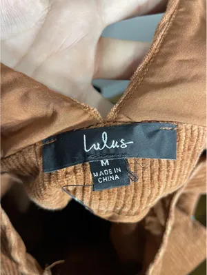 Lulus Adorable Autumn Corduroy Romper Rust Orange 70 Retro M thumbnail 5