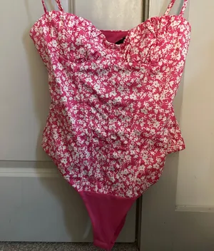 ZARA Pink Floral Bodysuit thumbnail 1