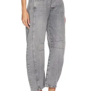 We The Free Good Luck Mid Rise Barrel Jeans in Falcon Grey Size 28 NWOT thumbnail 3