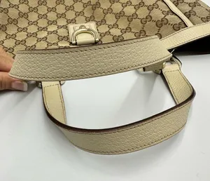 Gucci Beige/Cream GG Canvas And Leather Abbey D-Ring Tote thumbnail 13