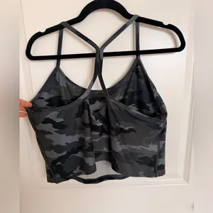 Beyond Yoga Slim Racerback Cropped Tank - Grey Camo 3X thumbnail 3