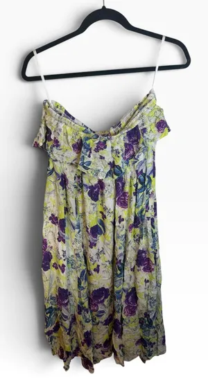 Torrid Challis Floral Strapless Tiered Ruffle Maxi Dress thumbnail 1