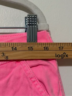 Abercrombie & Fitch Y2K Mini Micro Hot Pink Shorts Size 29 or 8 Vintage 90s thumbnail 5