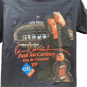 Fruit of the Loom Paul McCartney Live at CitiField 2009 Concert Tee Size Small thumbnail 2