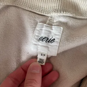 Aerie Women’s S Sherpa Fleece Jogger Pants Cream White Cozy Lounge Zip Waist thumbnail 4