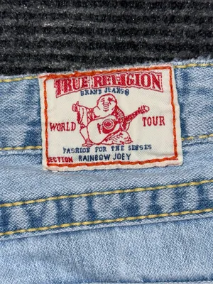 RARE Vintage True Religion Ultra Low Rise Twisted Flare Jeans Distressed 27 x 33 thumbnail 12