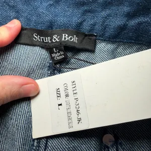 Strut & Bolt Women's Denim Jeans, Light & Dark Blue, Size L thumbnail 2