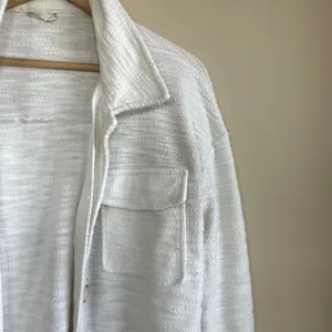 Anthropologie hem & thread white button front cardigan sweater women's L‎ knit thumbnail 2