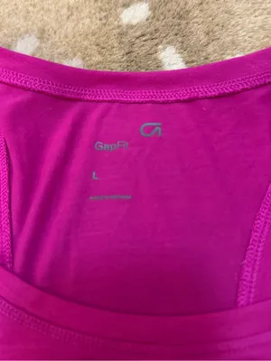 GapFit gDry High-Low Racerback Tank Top Electric Pink Size Large Athletic thumbnail 5