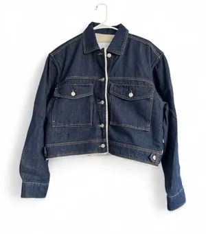 NWT RSQ Women’s Sherpa Lined Denim Jacket Large  thumbnail 1
