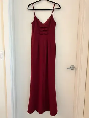 Lulus Eloquent Ease Burgundy Sleeveless Mermaid Maxi Dress Prom Party Size M thumbnail 6