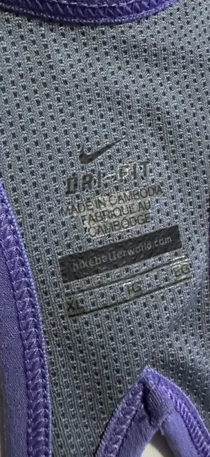 Nike Womens Purple Green Dri-Fit Polka Dot Shelf Bra Activewear Tank Top XL thumbnail 5