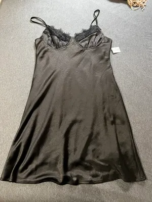 Apricot Lane black satin dress thumbnail 1