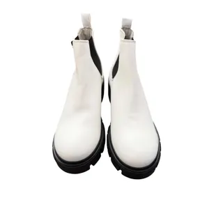 Steve Madden Howler White Lug Sole Chelsea Ankle Boots Size 7.5 thumbnail 4