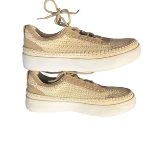 Outwoods Shauna-2 Fashion Sneakers Shoes Women SZ 8 Beige Crochet Sides Artsy thumbnail 6