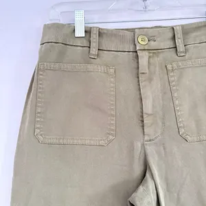 J.Crew Womens Olive Green‎ Wide Leg Utility Patch Pocket Chino Pants Size 28 NWT thumbnail 6