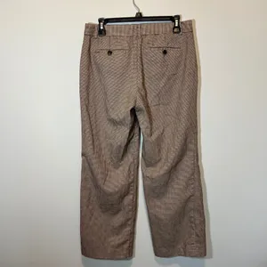 J. Crew Women's Brown‎ Houndstooth Straight Leg Trousers Plaid Dress Pants 6 thumbnail 6