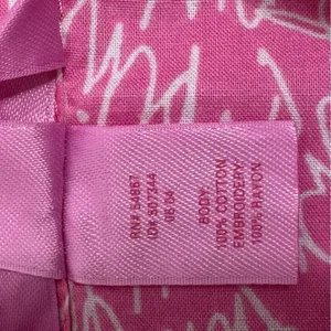 Vintage Pink Victorias Secret Graffiti Print Sleep Night Shirt Pink White Medium thumbnail 9