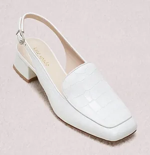 Kate Spade New York Sahiba Sling Back Pump White Crocodile Print Size‎ 8.5M thumbnail 1