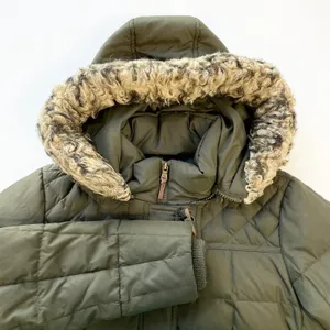 LAUREN Ralph Lauren Womens XS Down Parka Olive Green Removable‎ Hood Winter thumbnail 3