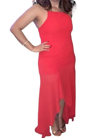 Lulu’s Starlet Red Ruched Maxi Dress Size Medium thumbnail 1