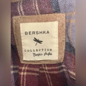 EUC BERSHKA Double Breasted Peacoat  Wool Swing Jacket LIGHT BROWN Coat. thumbnail 3