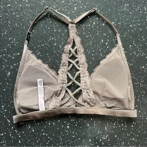 Victoria’s Secret Mauve Dusty Rose Floral Lace Bralette Racerback Womens Size S thumbnail 2